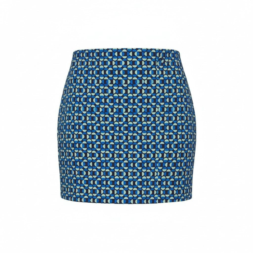 Women's Urban Outfitters Blue Green Geometric Mini Skirt L